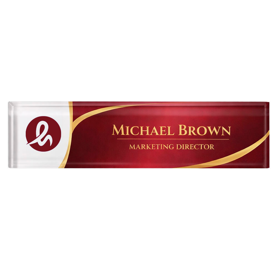 Acrylic Desktop Name Badges - Imprint Now - CA
