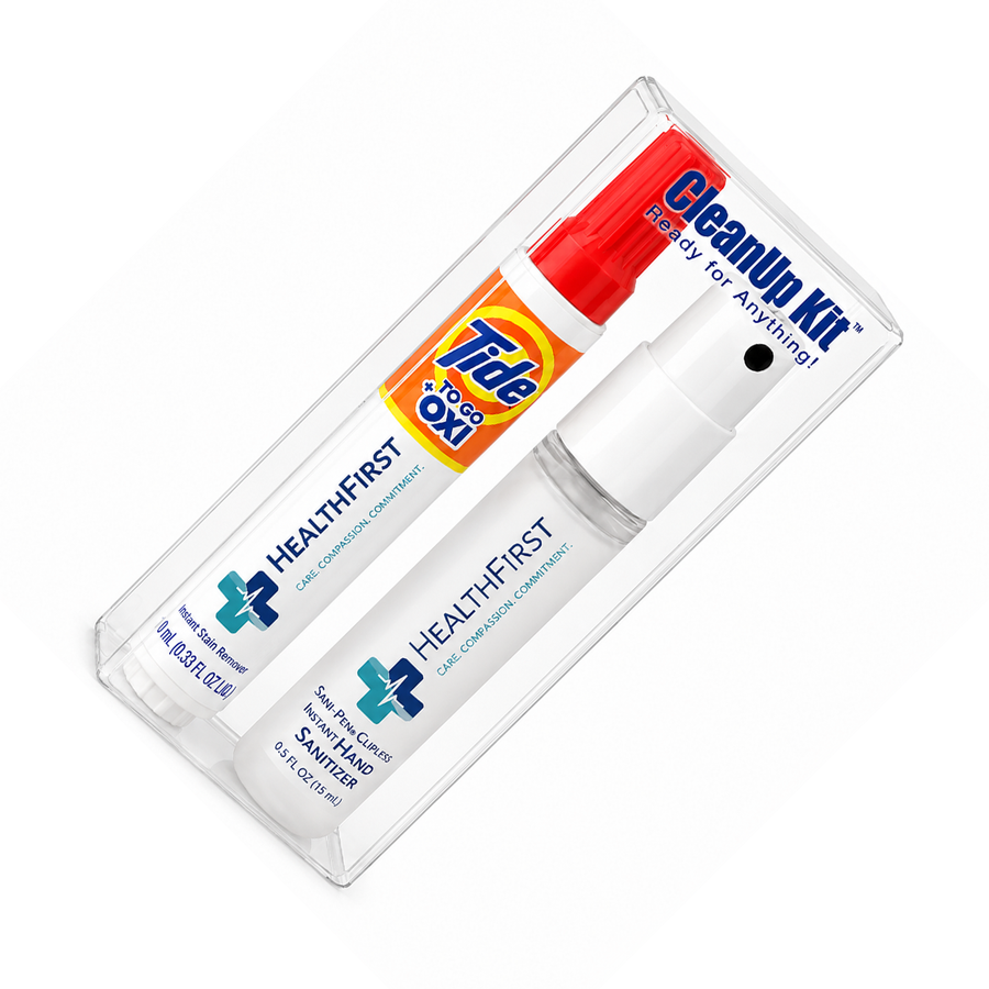 CleanUp Kit - Tide® to Go + Oxi and Sani-Pen® Clipless™ Travel Kits - Imprint Now - CA