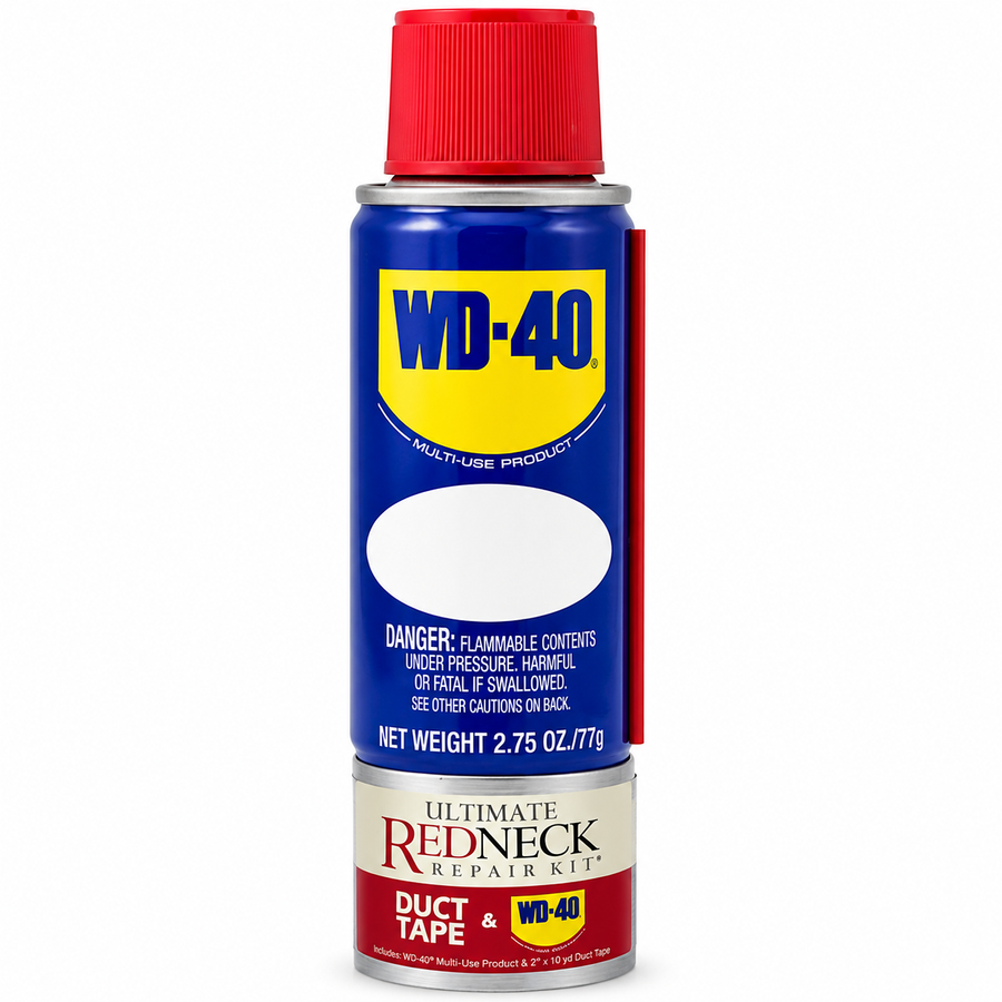 Ultimate Redneck Repair Kits, WD-40 81 mL Handy Cans and 6 yards of Duct Tapes - Imprint Now - CA