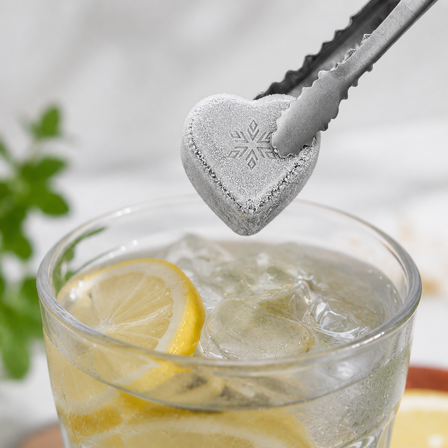 Heart-Shaped Stainless Steel Ice Cubes - Imprint Now - CA
