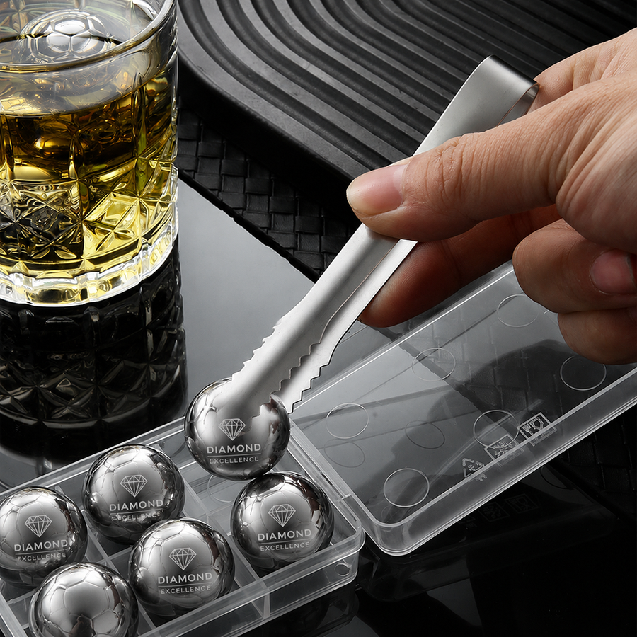 Soccer Ball Stainless Steel Ice Cubes - Imprint Now - CA