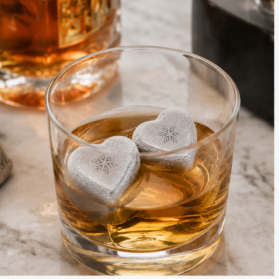 Heart-Shaped Stainless Steel Ice Cubes - Imprint Now - CA