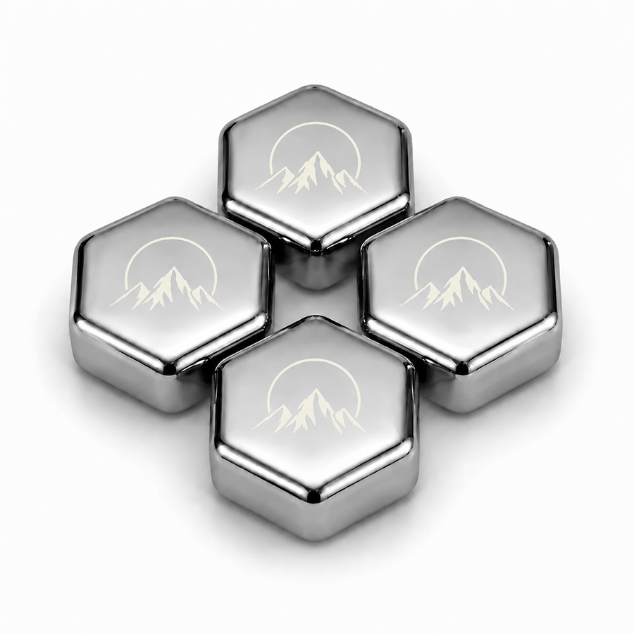 Hexagon Stainless Steel Ice Cubes - Imprint Now - CA
