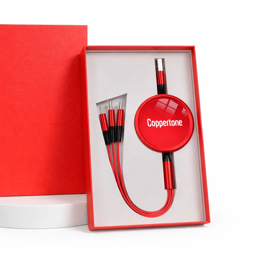 Soft Silicone 3-in-1 Charging Cables - Imprint Now - CA
