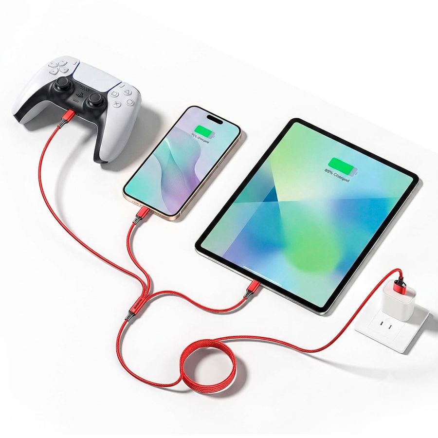 Nylon Braided 3-in-1 Charging Cables - Imprint Now - CA