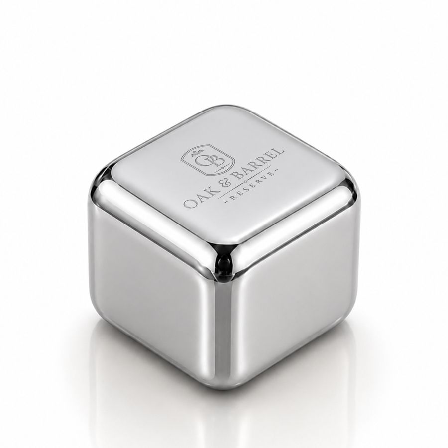 Silver Stainless Steel Ice cubes - Imprint Now - CA