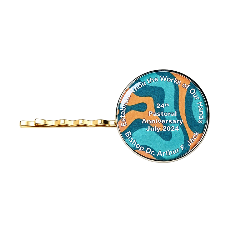 Epoxy Dome Metal Hair Clips - Imprint Now - CA