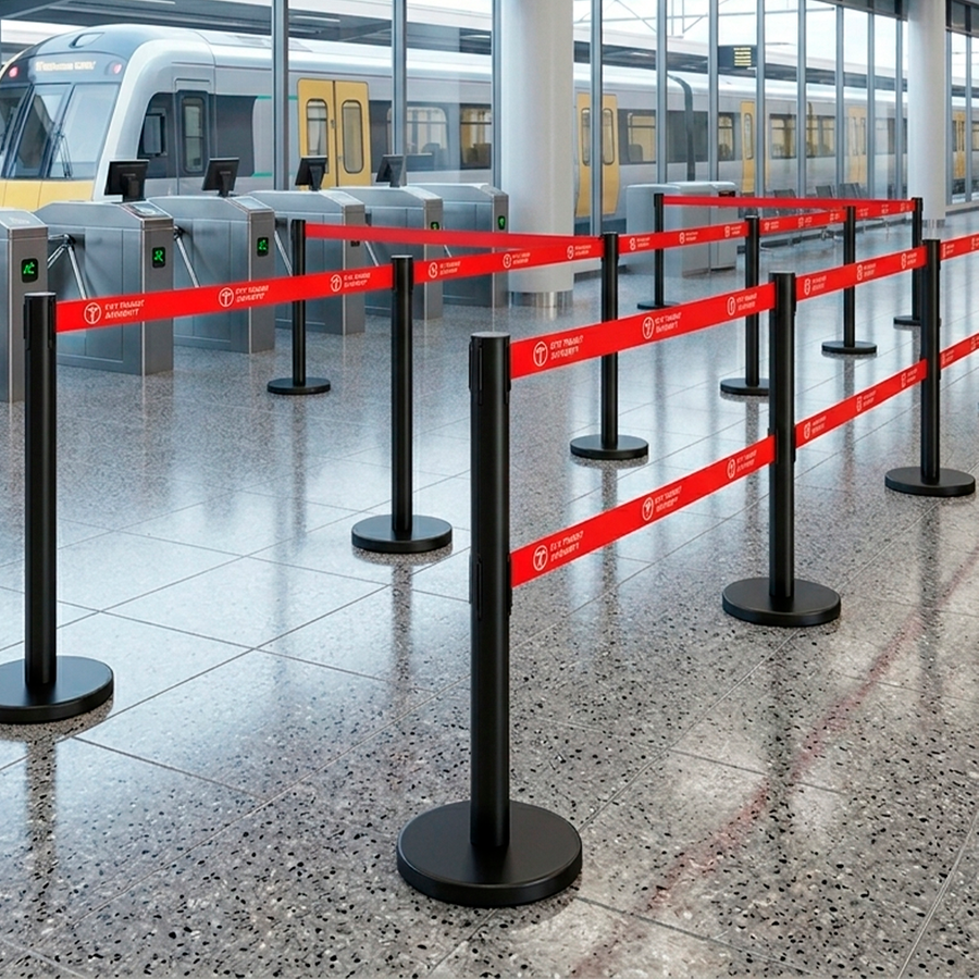 Dual Belts Stanchions - Imprint Now - CA