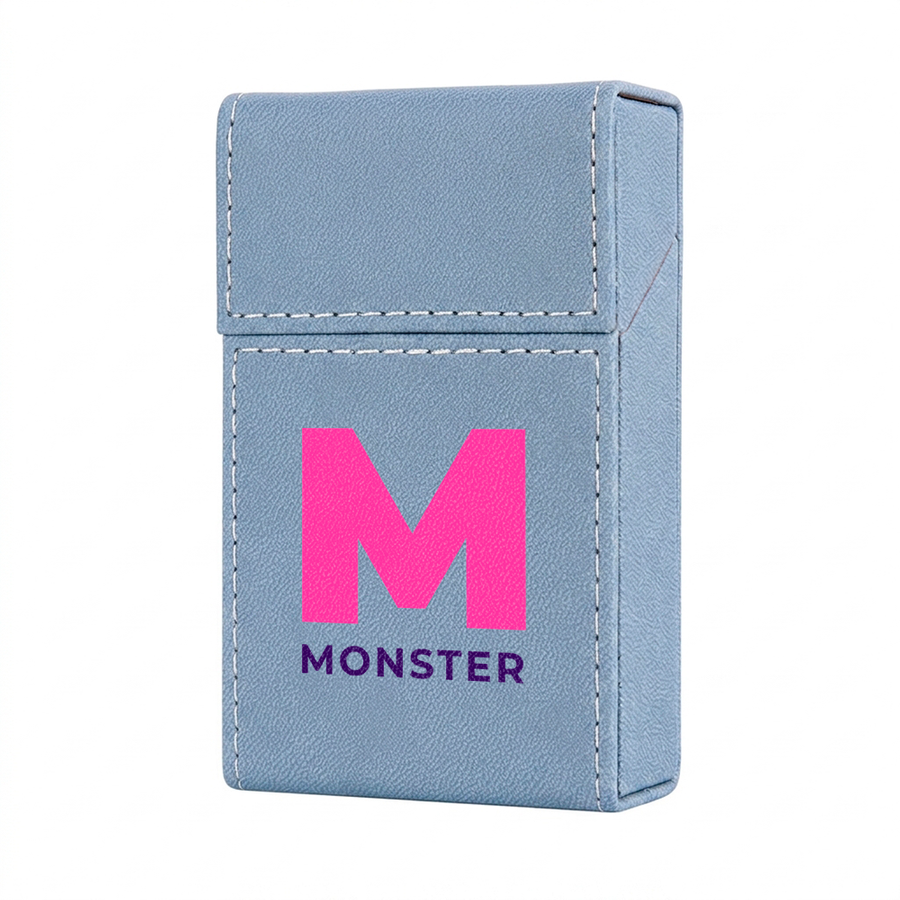 Flip Top PU Leather Full Bag Cigarette Cases - Imprint Now - CA