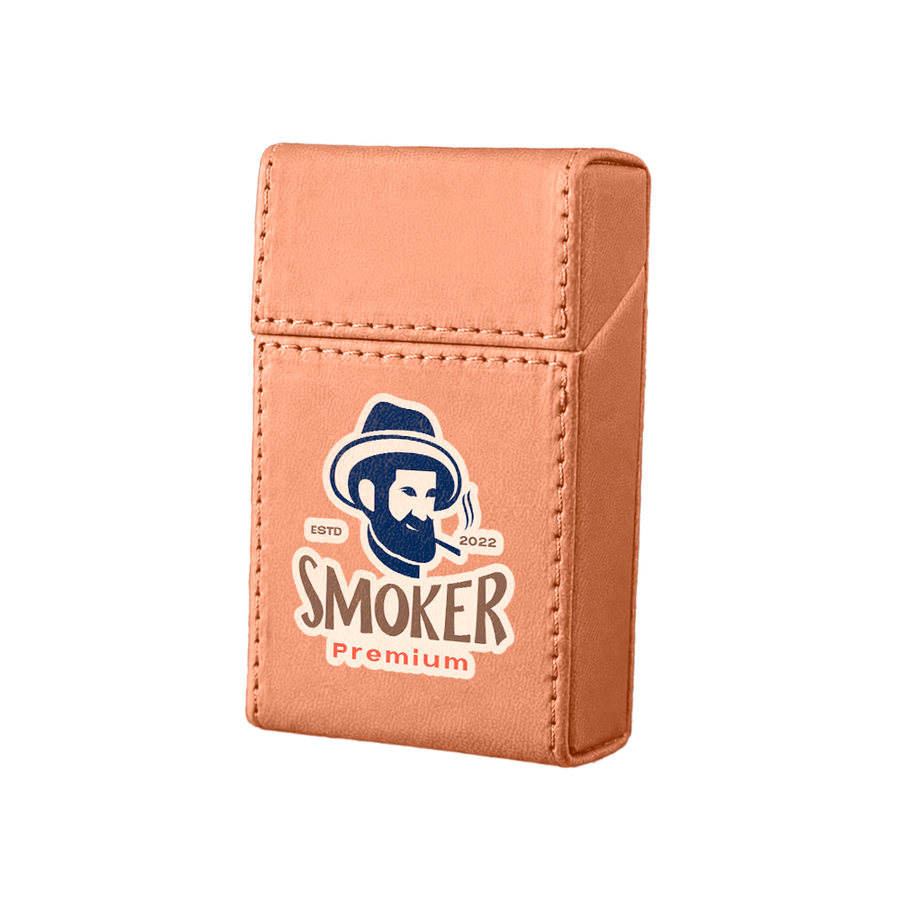 Flip Top PU Leather Full Bag Cigarette Cases - Imprint Now - CA