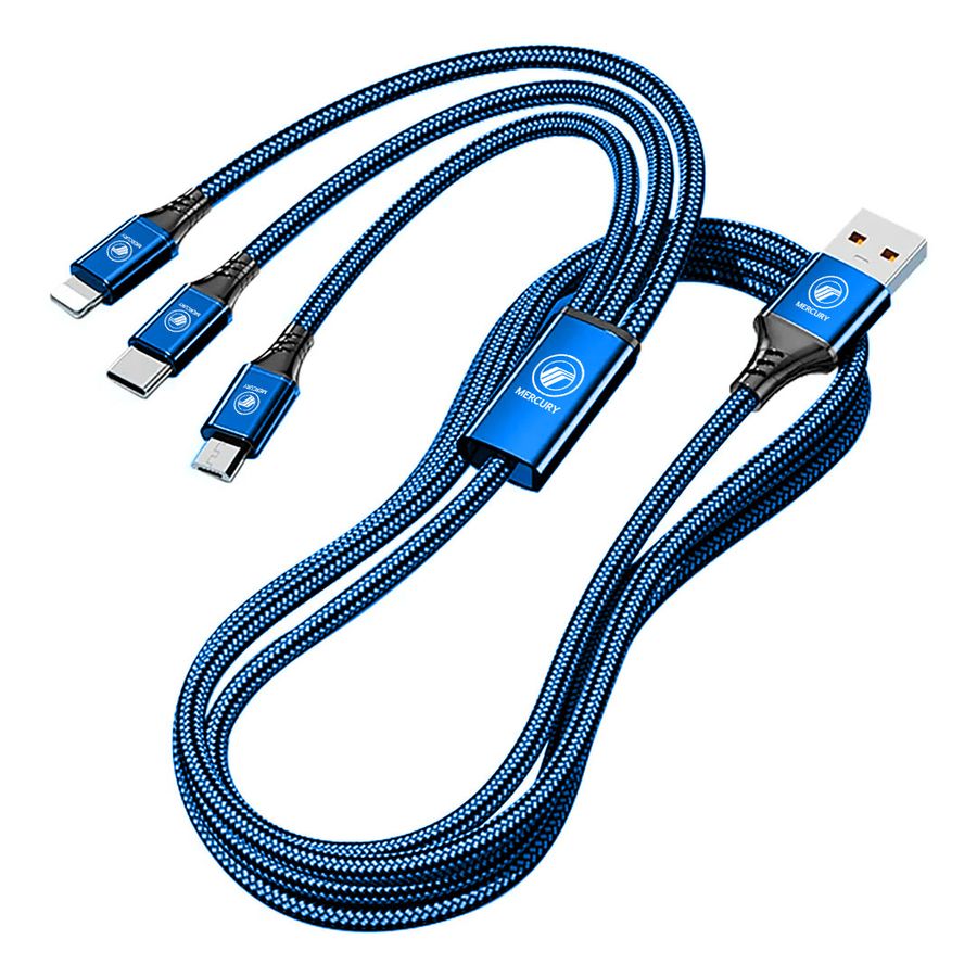 Nylon Braided 3-in-1 Charging Cables - Imprint Now - CA