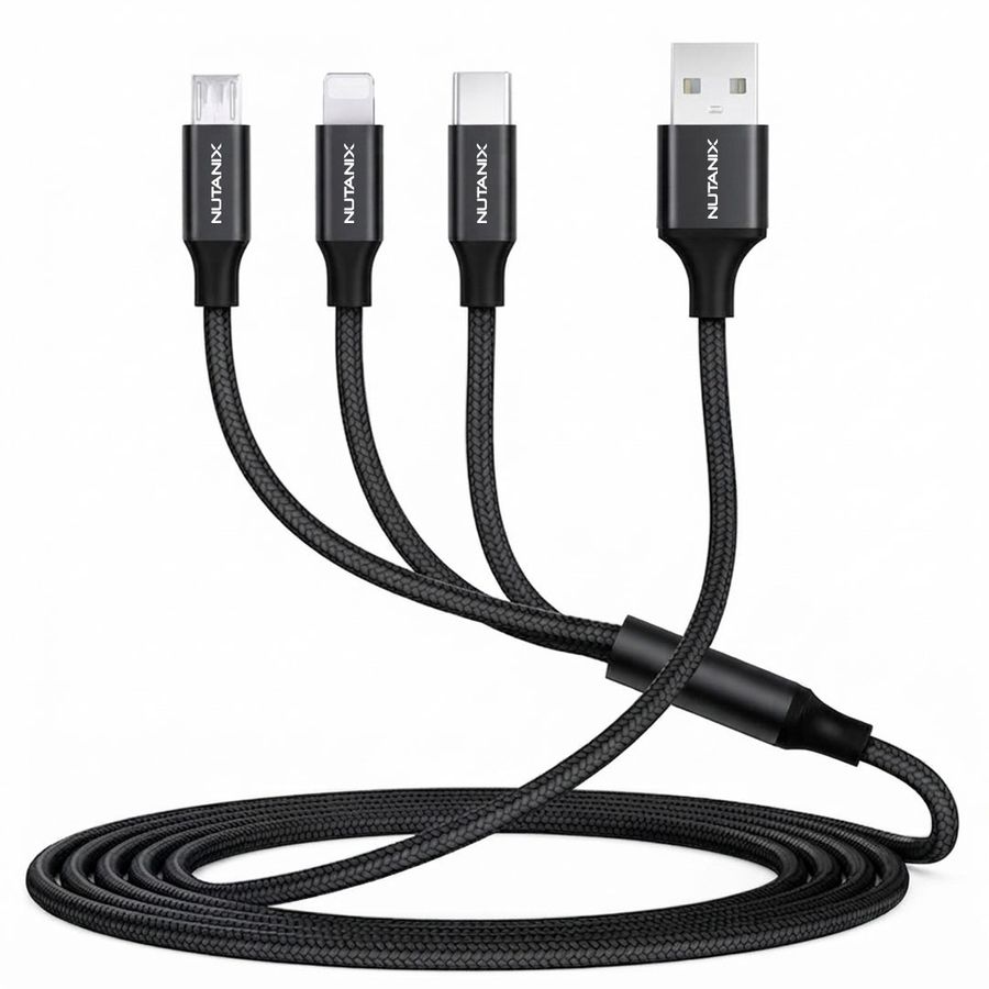 Nylon Braided 3-in-1 Charging Cables - Imprint Now - CA