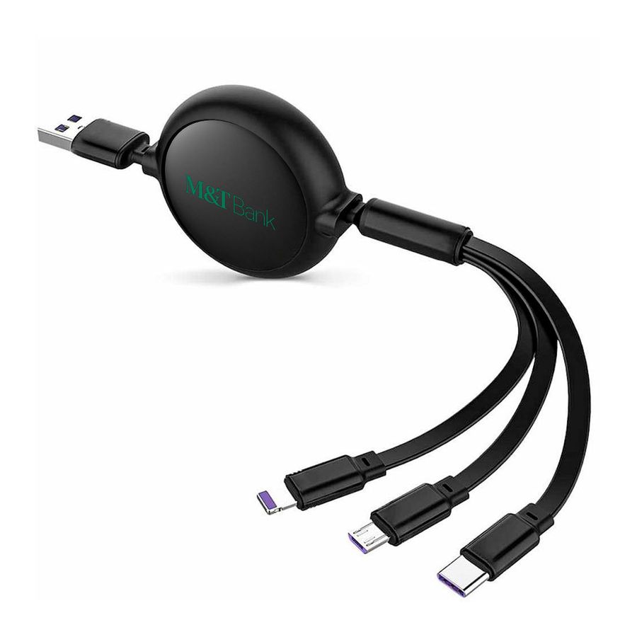 Soft Silicone 3-in-1 Charging Cables - Imprint Now - CA