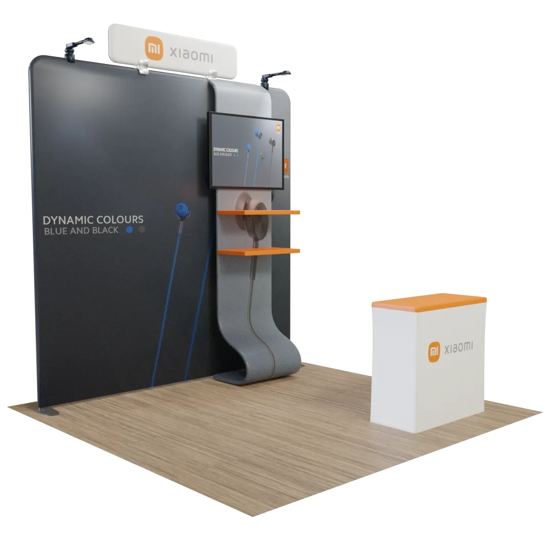 3 m x 3 m Straight  Media Display - Imprint Now - CA