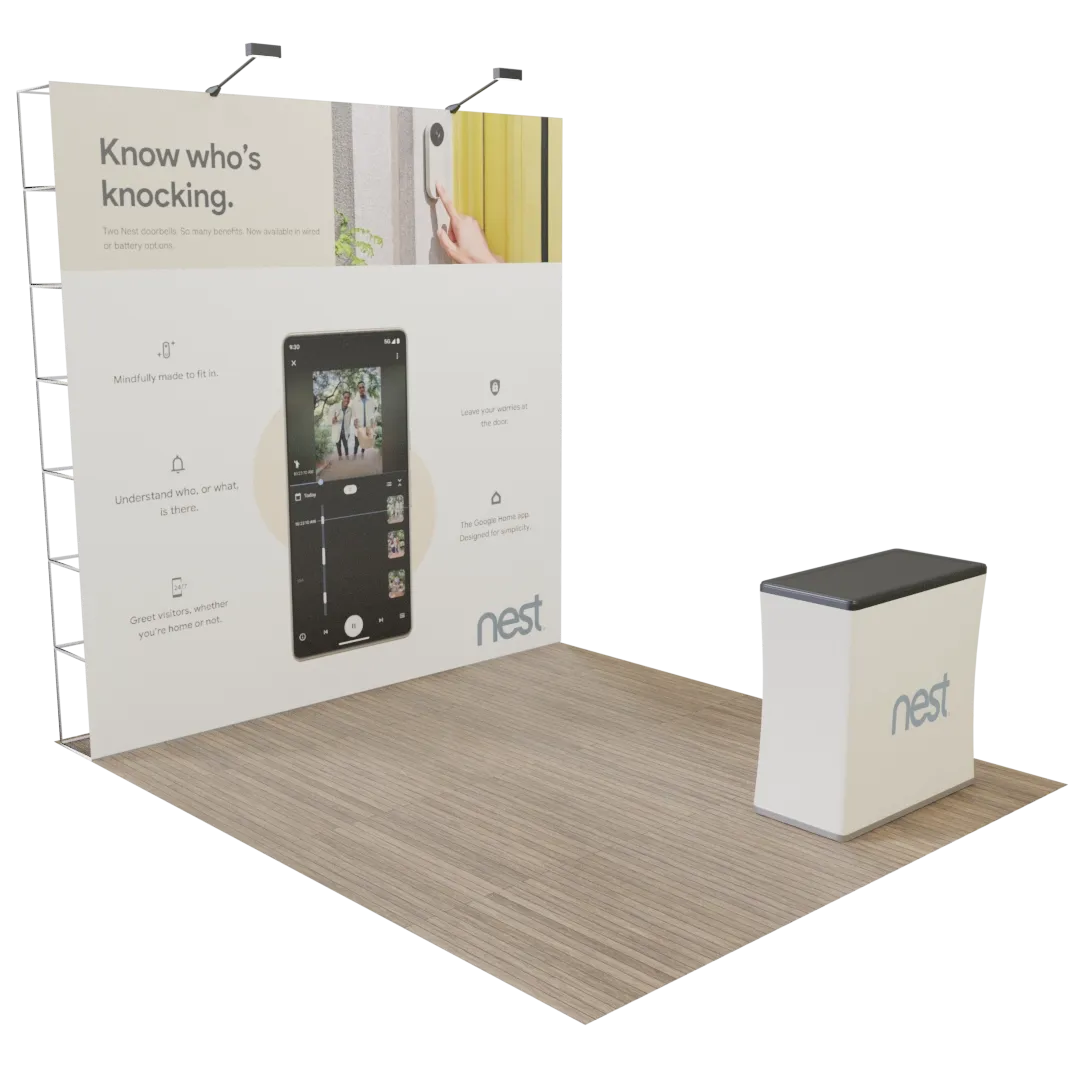 Custom Pop-up Trade Show Display Portable 3 m x 3 m - Imprint Now - CA